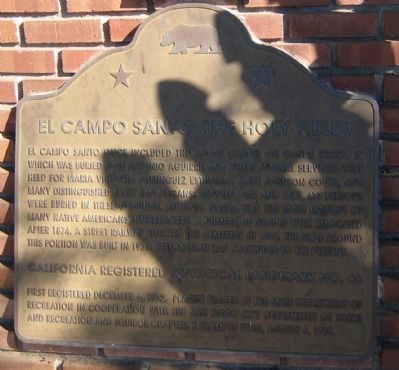 El Campo Santo (The Holy Field) Marker image. Click for full size.
