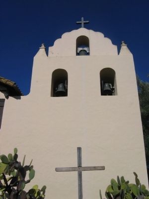 Mission Santa Ines Bell Tower. Click for full size. Mission Santa Ines Bell Tower image. Click for full size.