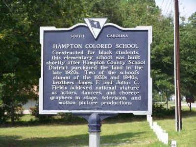 Hampton Colored School Marker image. Click for full size.