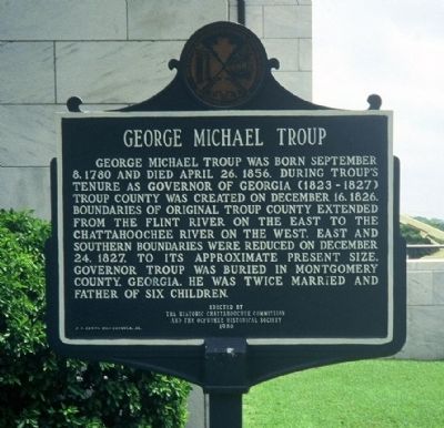 George Michael Troup Marker. Click for full size. George Michael Troup Marker image. Click for full size.