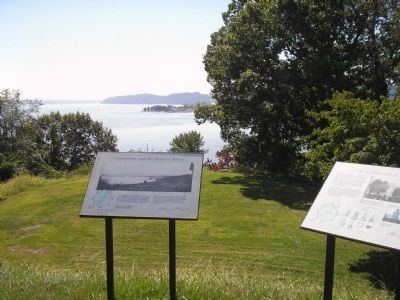 Markers on the Stony Point Battlefield image. Click for full size.