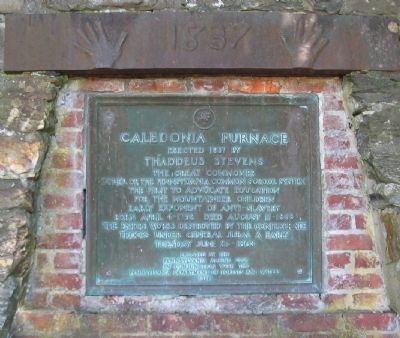 Caledonia Furnace Marker image. Click for full size.