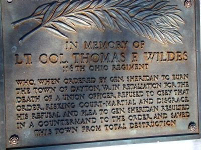 Lt. Col. Thomas F. Wildes Marker image. Click for full size.