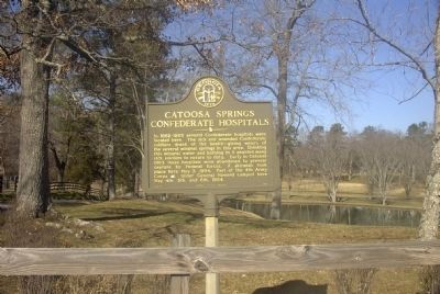 Catoosa Springs Confederate Hospitals Marker and Springs image. Click for full size.