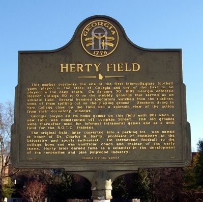 Herty Field Marker image. Click for full size.