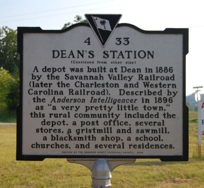 Dean / Dean's Station Marker - Dean's Station Side image. Click for full size.