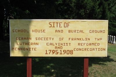 Site of School House and Burial Ground Marker image. Click for full size.