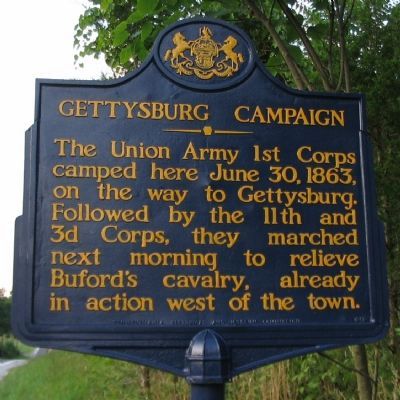 Gettysburg Campaign Marker image. Click for full size.