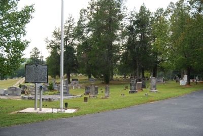 Oolenoy Baptist Church Marker (Front) and Cemetery image. Click for full size.