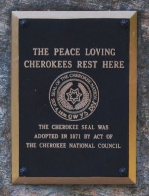 Cherokee Monument Plaque image. Click for full size.