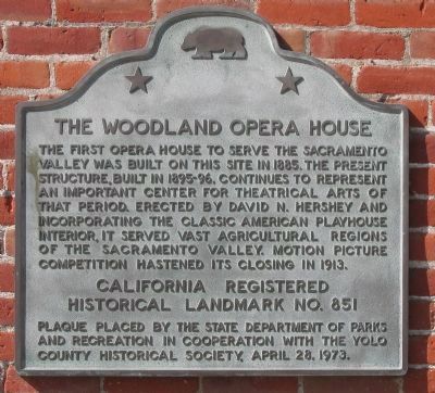 The Woodland Opera House Marker. Click for full size. The Woodland Opera House Marker image. Click for full size.