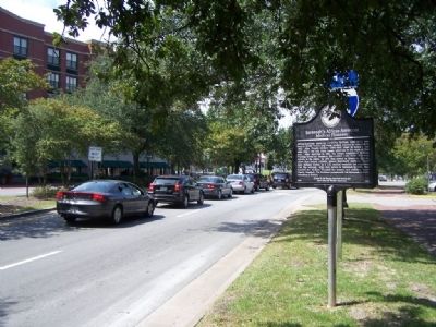 Savannahs African-American Medical Pioneers Marker, looking west on Liberty Street image. Click for full size.