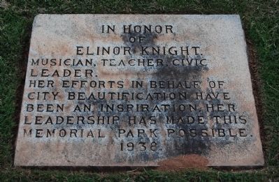 In Honor of Elinor Knight Marker. Click for full size. In Honor of Elinor Knight Marker image. Click for full size.