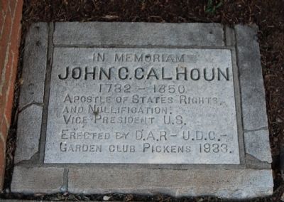 John C. Calhoun Marker image. Click for full size.