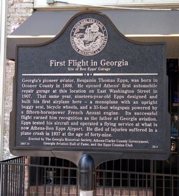 First Flight in Georgia Marker image. Click for full size.