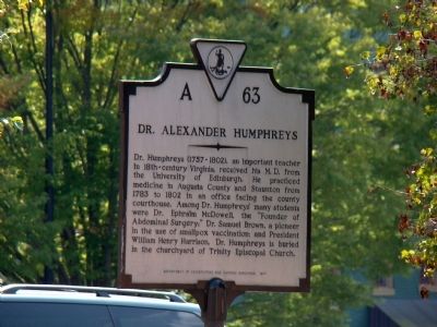 Dr. Alexander Humphreys Marker. Click for full size. Dr. Alexander Humphreys Marker image. Click for full size.