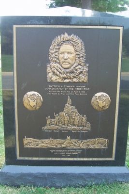 Matthew Alexander Henson Marker (obverse). Click for full size. Matthew Alexander Henson Marker (obverse) image. Click for full size.