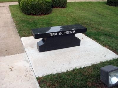Reverse Side of Left Bench - Facing Memorial image. Click for full size.