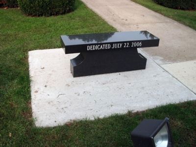 Reverse Side of Right Bench - Facing Memorial image. Click for full size.