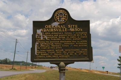 Original Site Adairsville -- 1830's Marker. Click for full size. Original Site Adairsville -- 1830's Marker image. Click for full size.