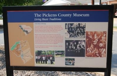 The Pickens County Museum Marker - Reverse image. Click for full size.