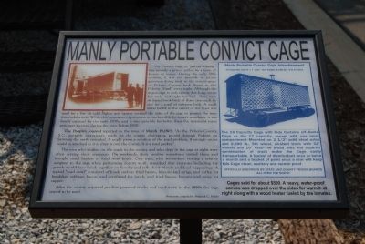 Manly Portable Convict Cage Marker image. Click for full size.