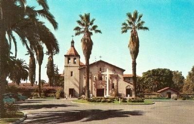 Vintage Postcard - Mission Santa Clara de Asis image. Click for full size.