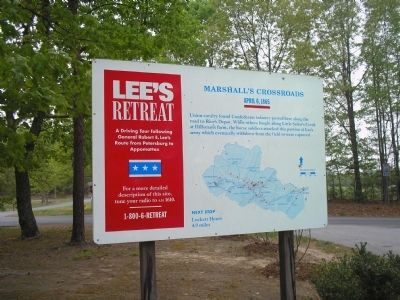 Marshall’s Crossroads Marker on Lee’s Retreat image. Click for full size.