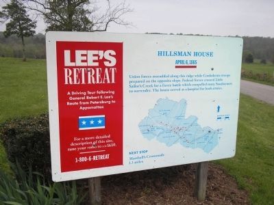 Hillsman House Marker on Lee’s Retreat image. Click for full size.