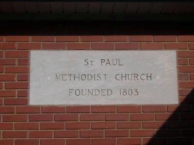 St. Paul United Methodist Church Cornerstone image. Click for full size.
