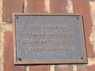 The Wesleyan Female Institute Marker image. Click for full size.