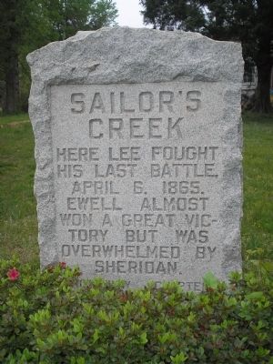 Sailor’s Creek Marker image. Click for full size.