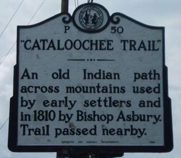 Cataloochee Trail Marker image. Click for full size.