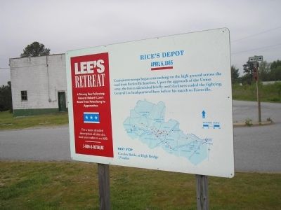 Rice’s Depot Marker on Lee’s Retreat image. Click for full size.
