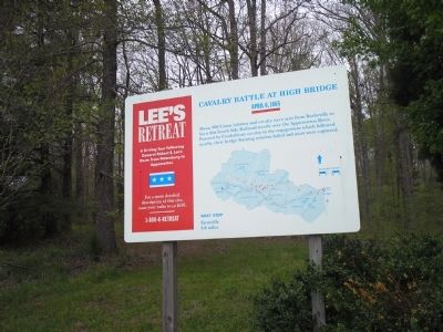 Cavalry Battle at High Bridge Marker on Lees Retreat image. Click for full size.