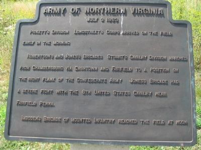 Army of Northern Virginia Tablet - July 3, 1863 image. Click for full size.