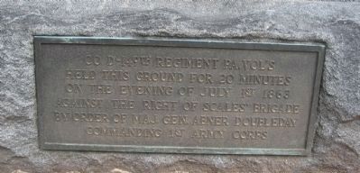 Close up of Lower Metal Plaque on Monument image. Click for full size.