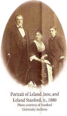 Portrait of Leland, Jane, and Leland, Jr. 1880. Click for full size. Portrait of Leland, Jane, and Leland, Jr. 1880 image. Click for full size.