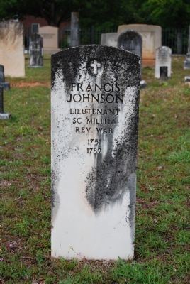 Francis Johnson Tombstone image. Click for full size.