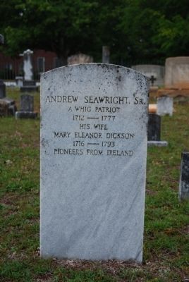 Andrew Seawright, Sr. Tombstone image. Click for full size.