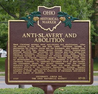 The Cozad-Bates House / Anti-Slavery and Abolition Marker image. Click for full size.