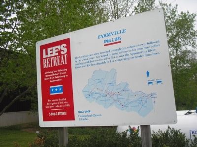 Farmville Marker on Lee’s Retreat image. Click for full size.