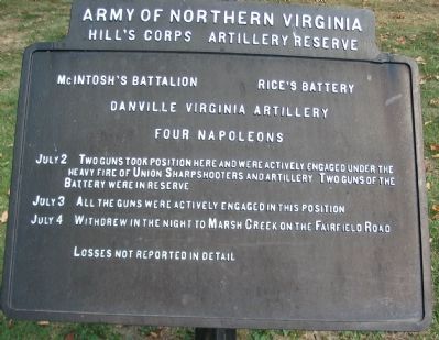 McIntosh's Battalion - Rice's Battery Tablet. Click for full size. McIntosh's Battalion - Rice's Battery Tablet image. Click for full size.