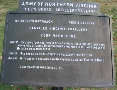 McIntosh's Battalion - Rice's Battery Tablet image. Click for full size.