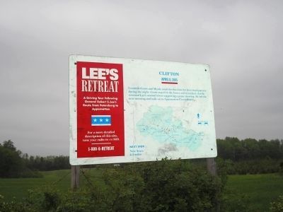 Clifton Marker on Lee’s Retreat image. Click for full size.
