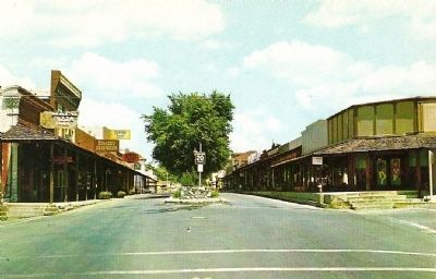 Vintage Postcard - Sutter Street, Gas Lit Mall, Folsom, California image. Click for full size.