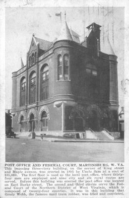Post Office and Federal Court, Martinsburg, W. Va. image. Click for full size.
