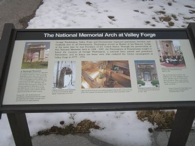 The National Arch at Valley Forge Marker image. Click for full size.