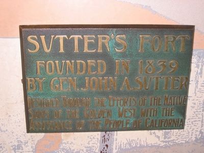 Marker inside museum, dedicated in 1905 image. Click for full size.