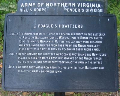 Poague's Howitzers Tablet image. Click for full size.